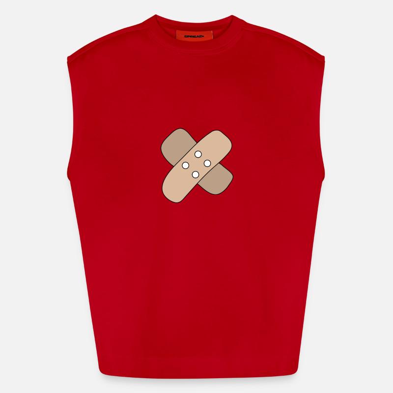 Patch, blessure, blessure, guérison, idée cadeau Débardeur bio épais oversize fabriqué en UE