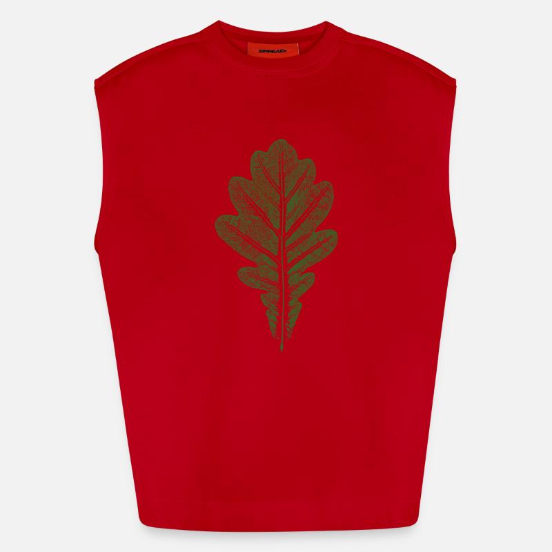 Blatt Eiche - Eichenblatt / Natur & Wald Design Heavyweight Oversized Organic Tank Top Made in EU