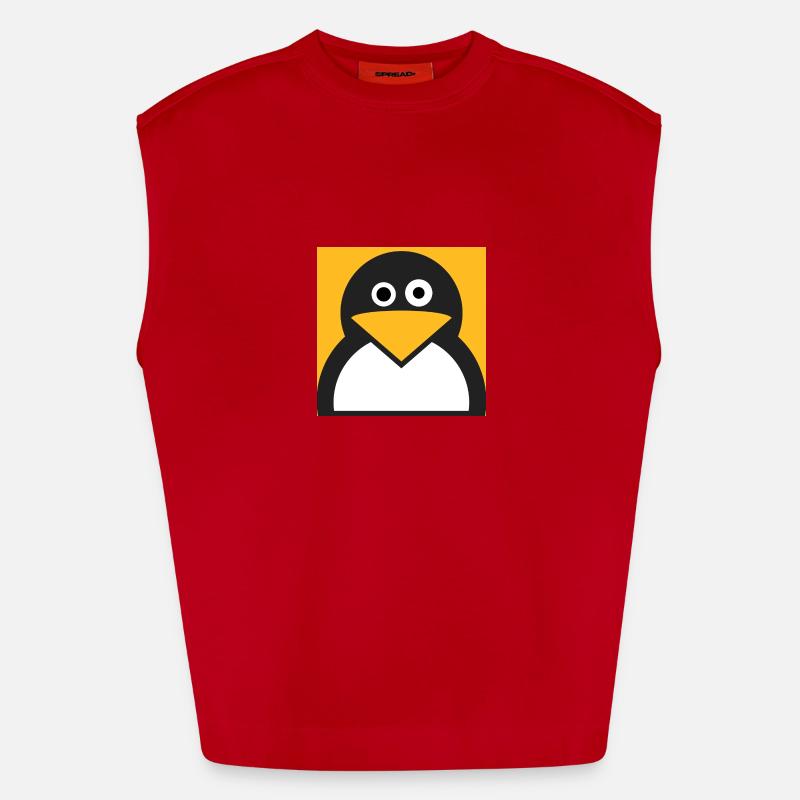 Linux Pingouin Débardeur bio épais oversize fabriqué en UE