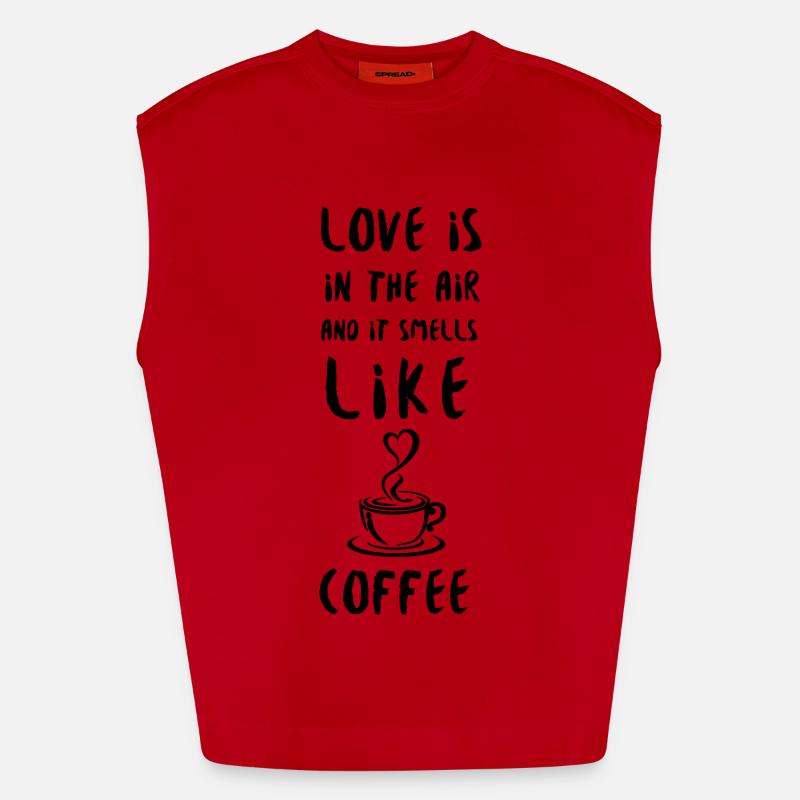 Amour du café Débardeur bio épais oversize fabriqué en UE