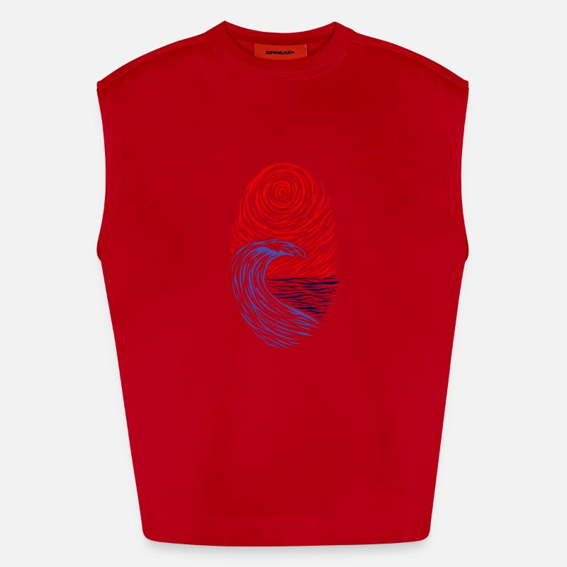 Vagues dynamiques Débardeur bio épais oversize fabriqué en UE