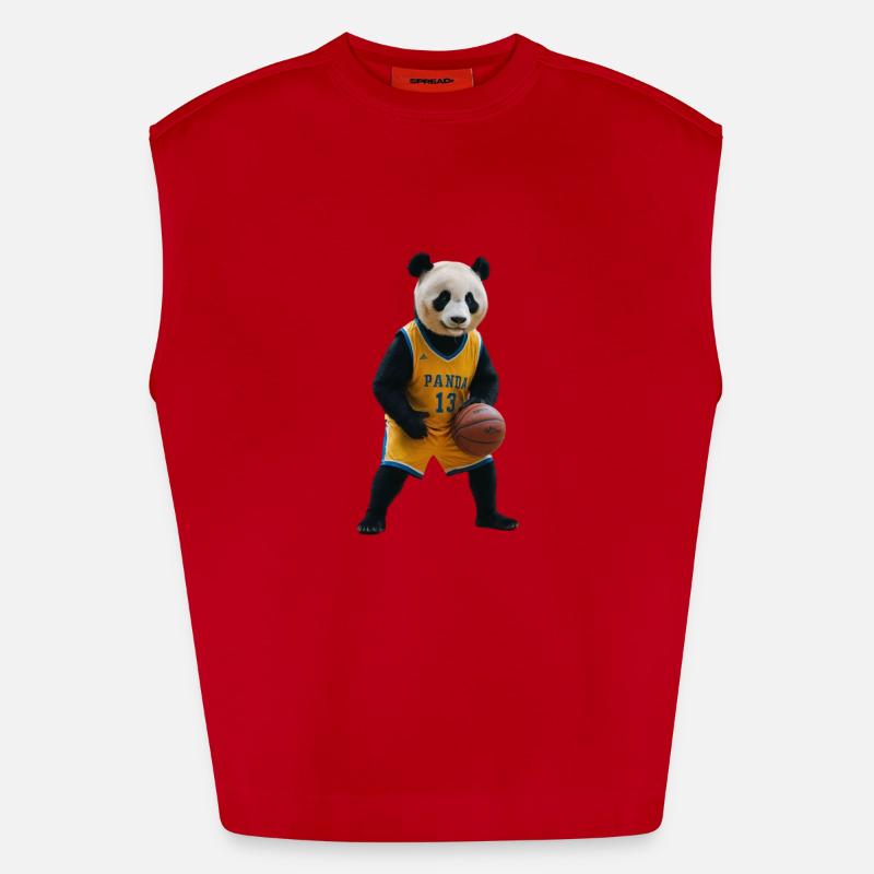 Sporty Panda Heavyweight Oversized Organic Tank Top Made in EU