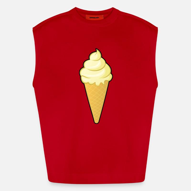 Vanille Eis Kostüme Eiscreme Eistüte Vanilleeis Heavyweight Oversized Organic Tank Top Made in EU