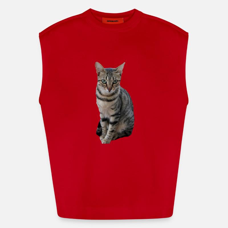 Chat chat chaton doux Débardeur bio épais oversize fabriqué en UE