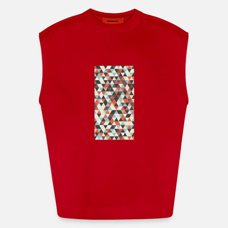 Triangle pattern Heavyweight Oversized Organic Tank Top Made in EU