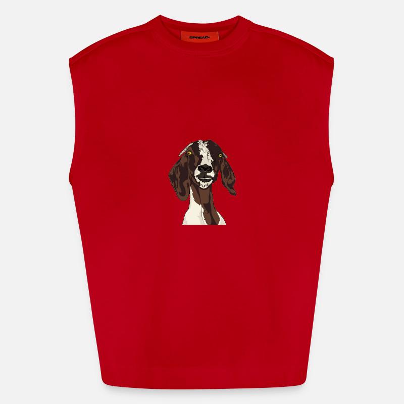 goat - Heavyweight Oversized Organic Tank Top Made in EU - red