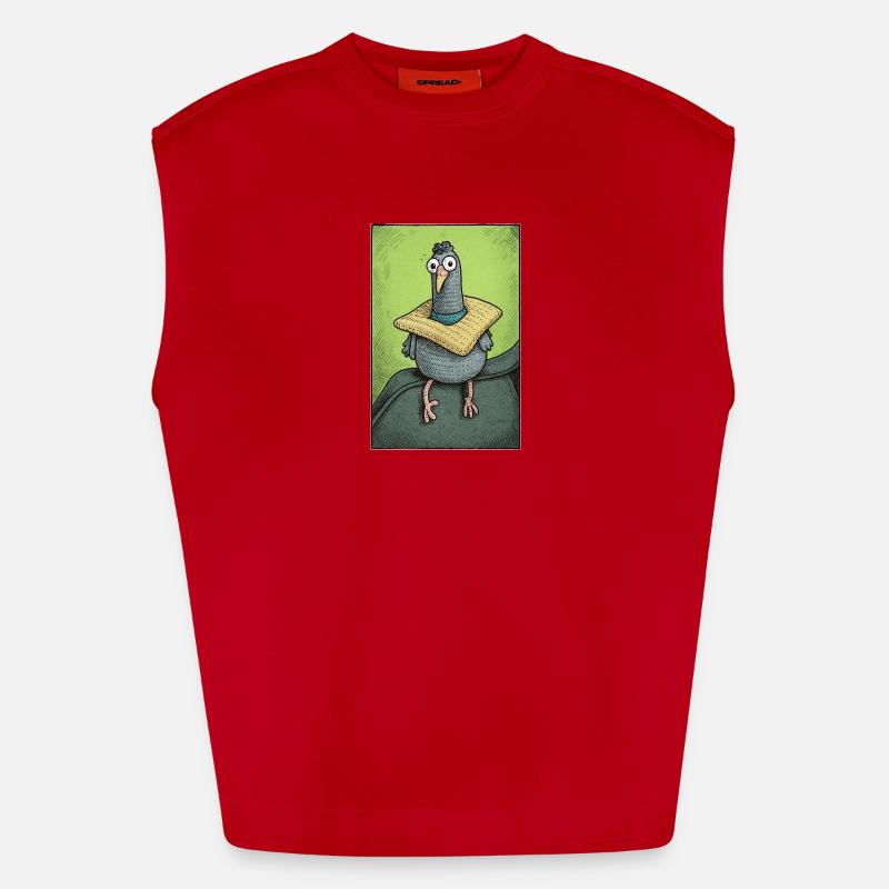 Sir Gurrington sits Heavyweight Oversized Organic Tank Top Made in EU