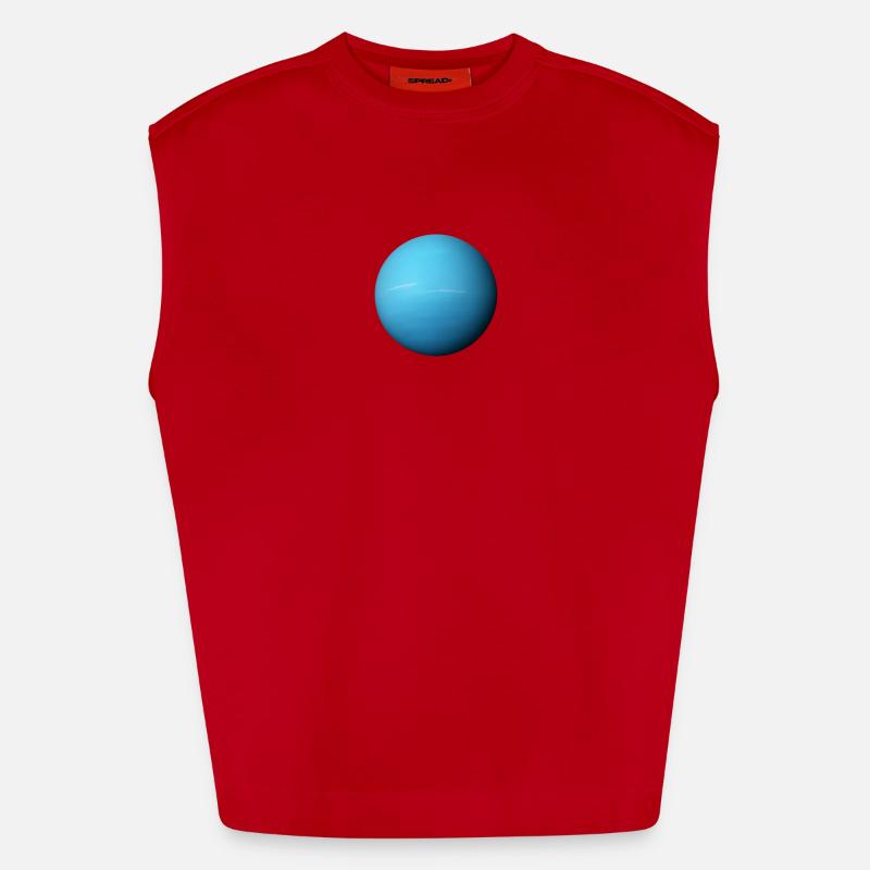 Uranus - Planète Uranus Débardeur bio épais oversize fabriqué en UE