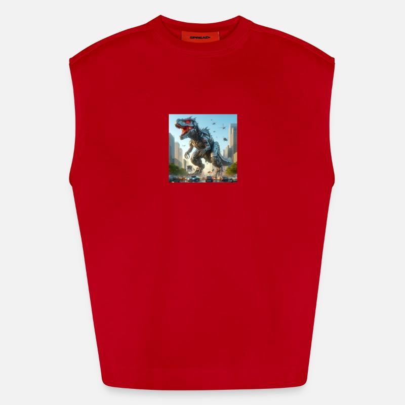 Rampage - Heavyweight Oversized Organic Tank Top Made in EU - red