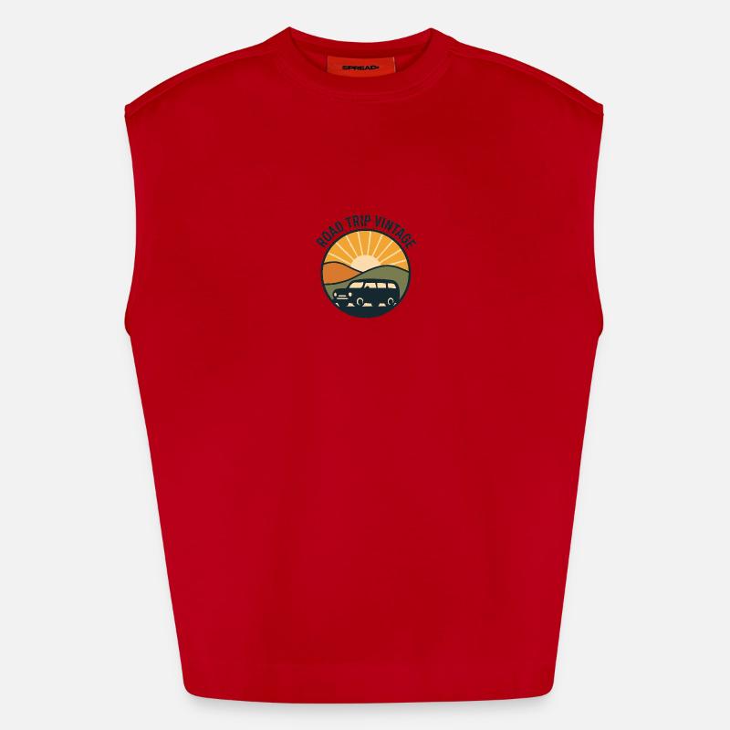 Stylized Horizon & Van Heavyweight Oversized Organic Tank Top Made in EU