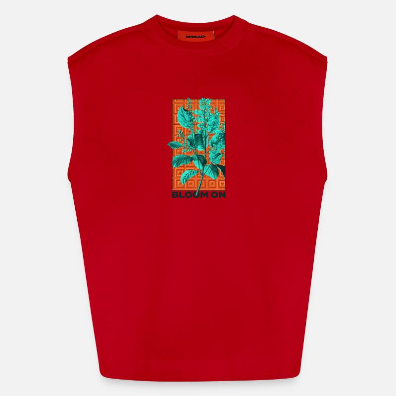 Conception de la flore et de la faune Débardeur bio épais oversize fabriqué en UE