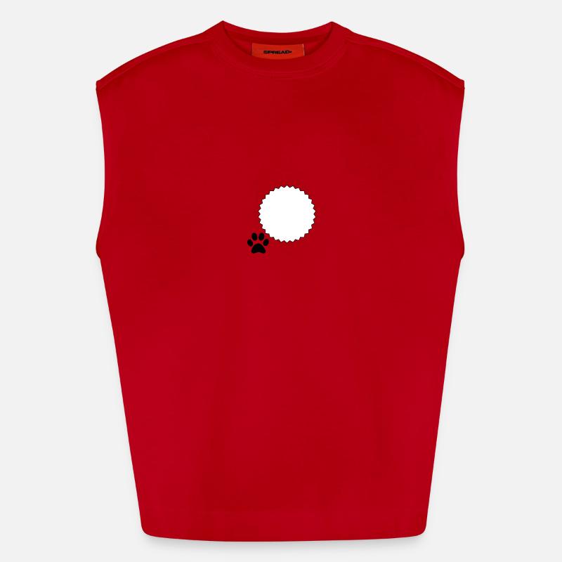 Template Sun Frame Paw Print Design Heavyweight Oversized Organic Tank Top Made in EU