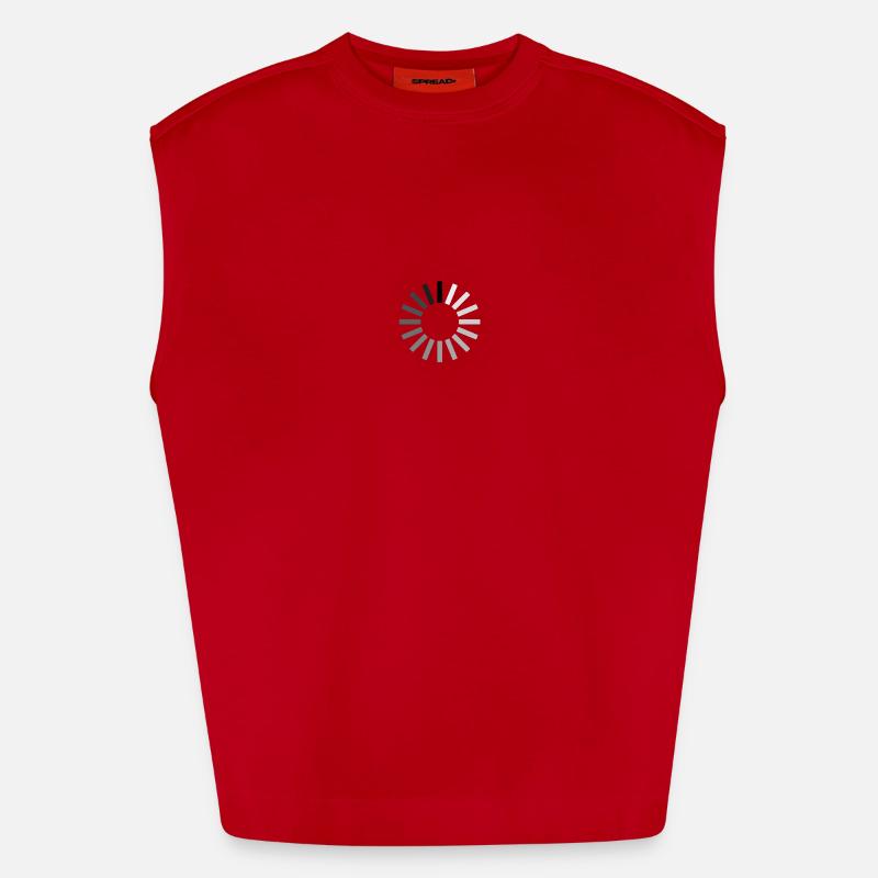 Loading - Heavyweight Oversized Organic Tank Top Made in EU - red