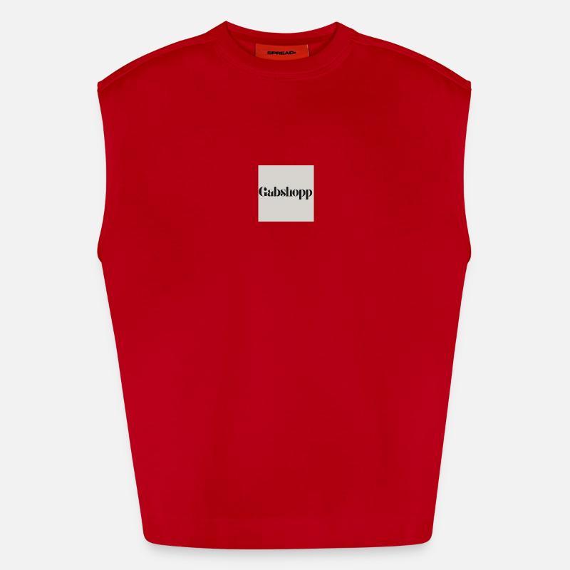 logo - Heavyweight Oversized Organic Tank Top Made in EU - red