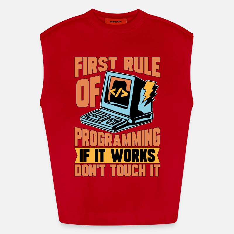 Codeur Première règle de programmation si développeur Web Débardeur bio épais oversize fabriqué en UE