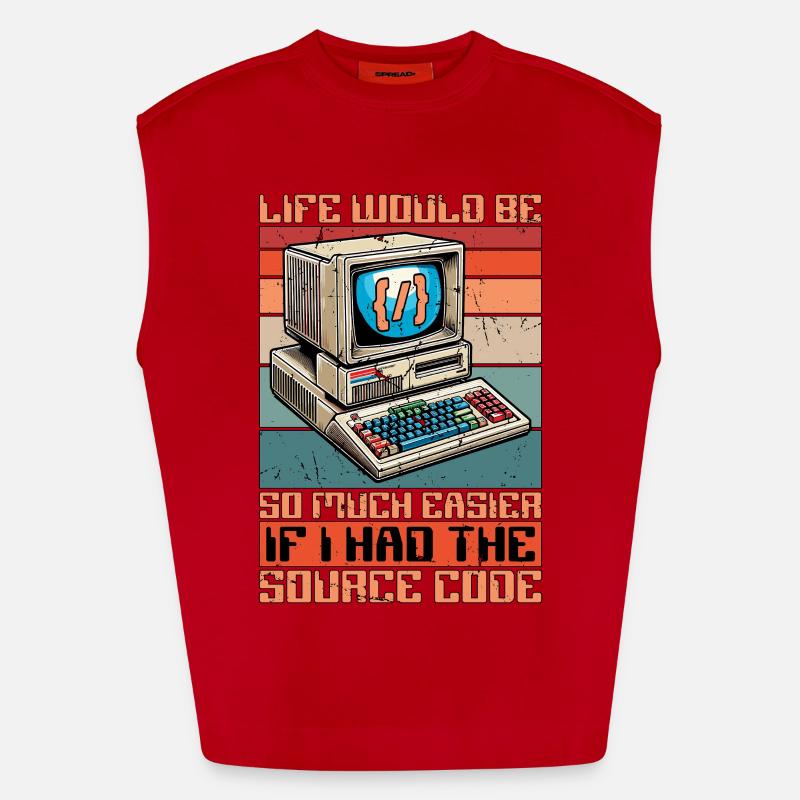 Coder Life Would Be So Much Easier Web Developer Heavyweight Oversized Organic Tank Top Made in EU
