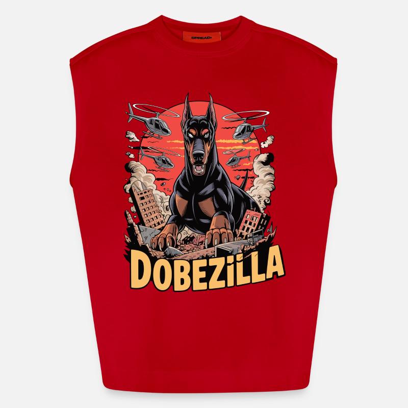 Dobezilla – Le chien de garde de l’Apocalypse Débardeur bio épais oversize fabriqué en UE