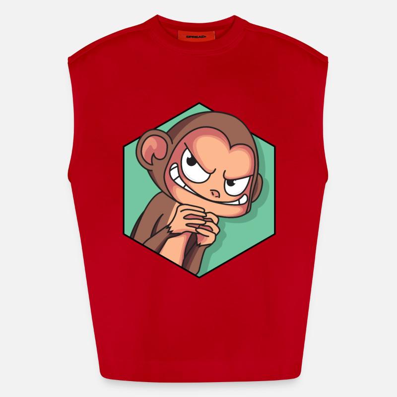 Cunning monkey | Funny monkey Heavyweight Oversized Organic Tank Top Made in EU