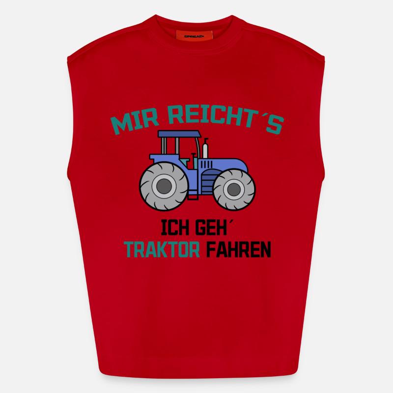 Traktor Statement Bauer Ackerbau Kraftfahrzeug Heavyweight Oversized Organic Tank Top Made in EU