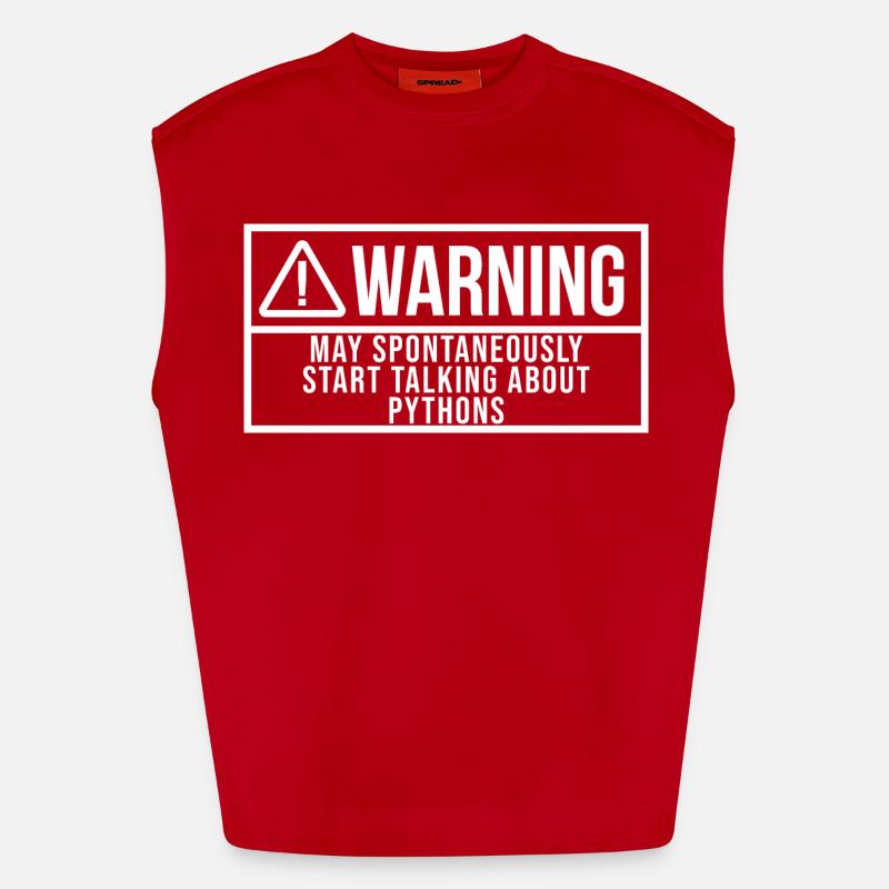 python - Débardeur bio épais oversize fabriqué en UE - rouge