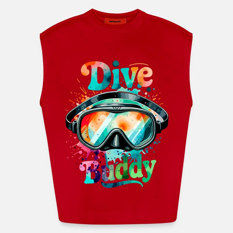 Dive Buddy Diving Goggles Heavyweight Oversized Organic Tank Top Made in EU