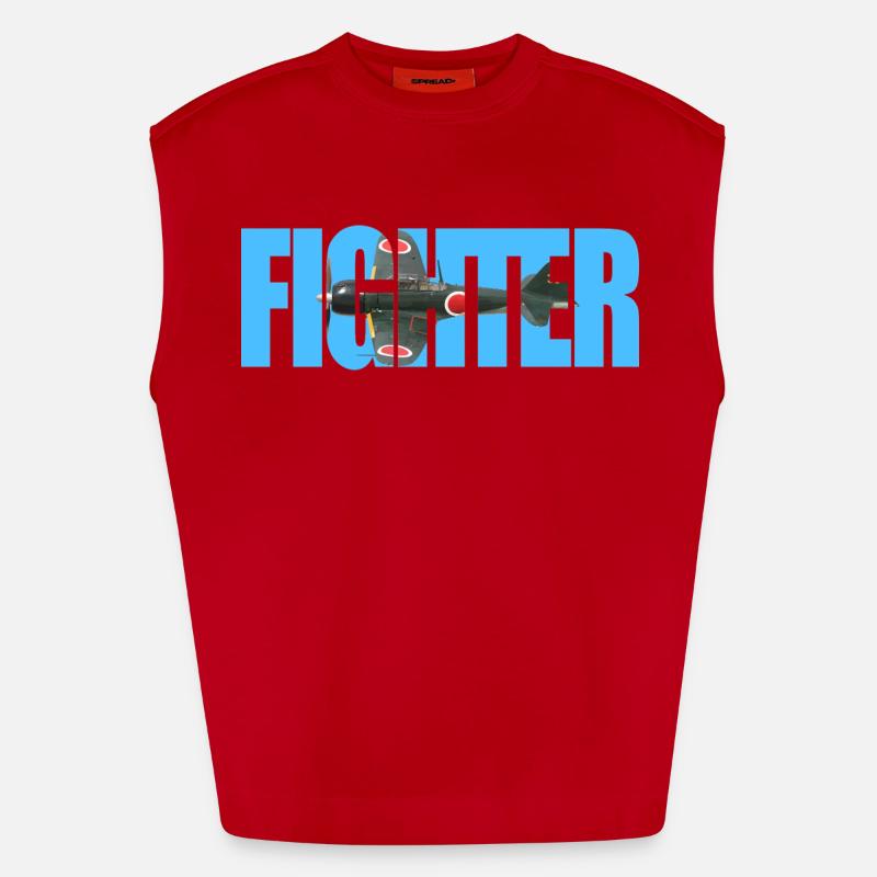 Fighter A6M Zero Heavyweight Oversized Organic Tank Top Made in EU