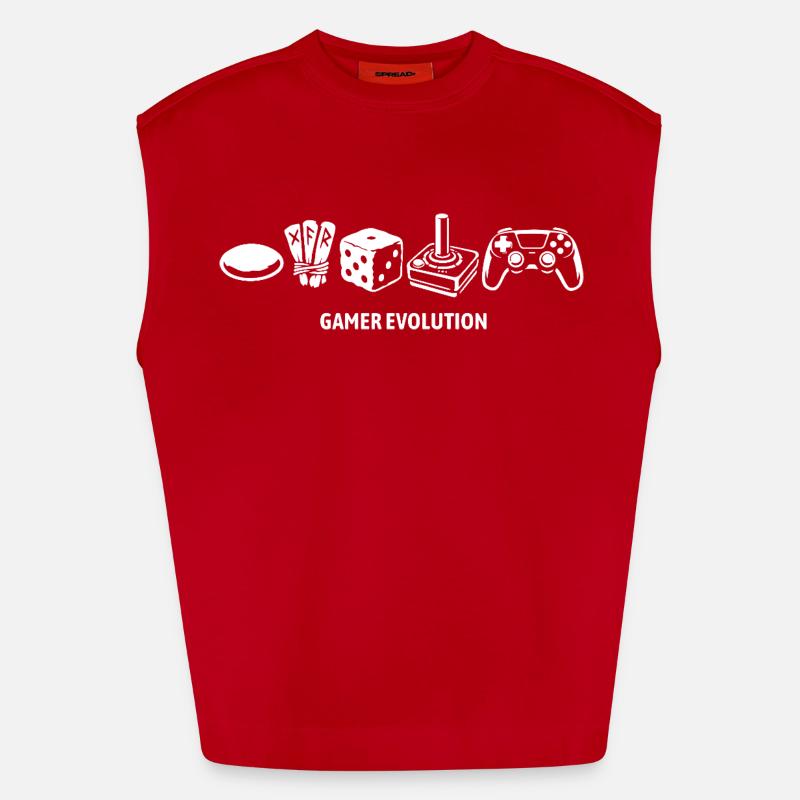 Controller Evolution | Gamer - Heavyweight Oversized Organic Tank Top Made in EU - Rot