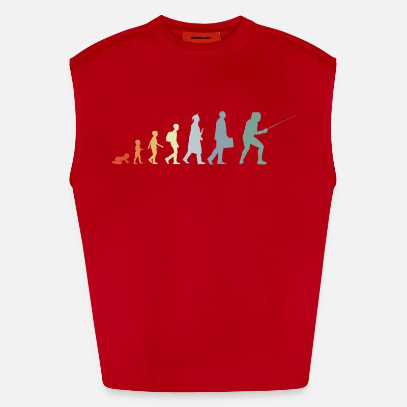 Fechter Evolution - Heavyweight Oversized Organic Tank Top Made in EU - Rot