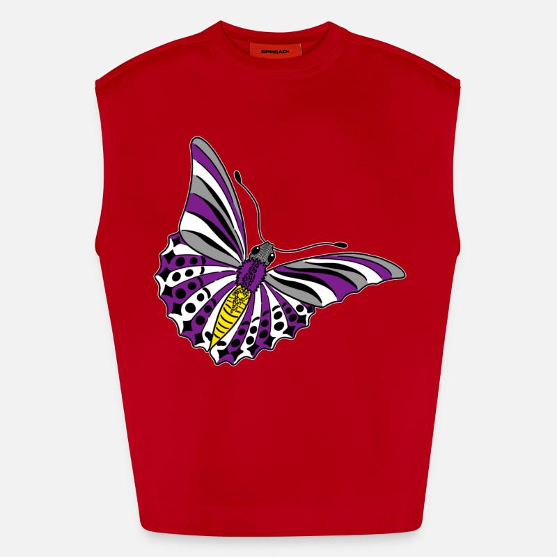 Schmetterling asexual non binary labrys lesbian Heavyweight Oversized Organic Tank Top Made in EU