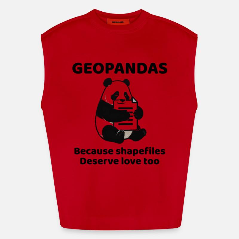 GeoPandas Shapefiles GIS Python Data Love Débardeur bio épais oversize fabriqué en UE