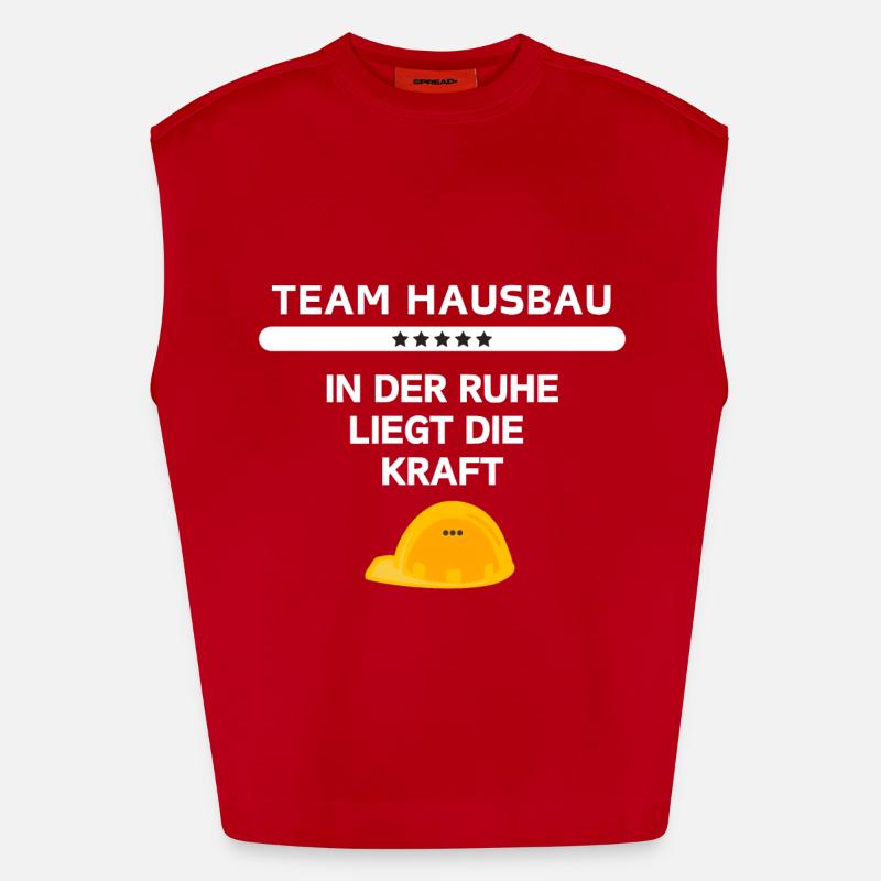 Construction de maisons d’équipe Débardeur bio épais oversize fabriqué en UE