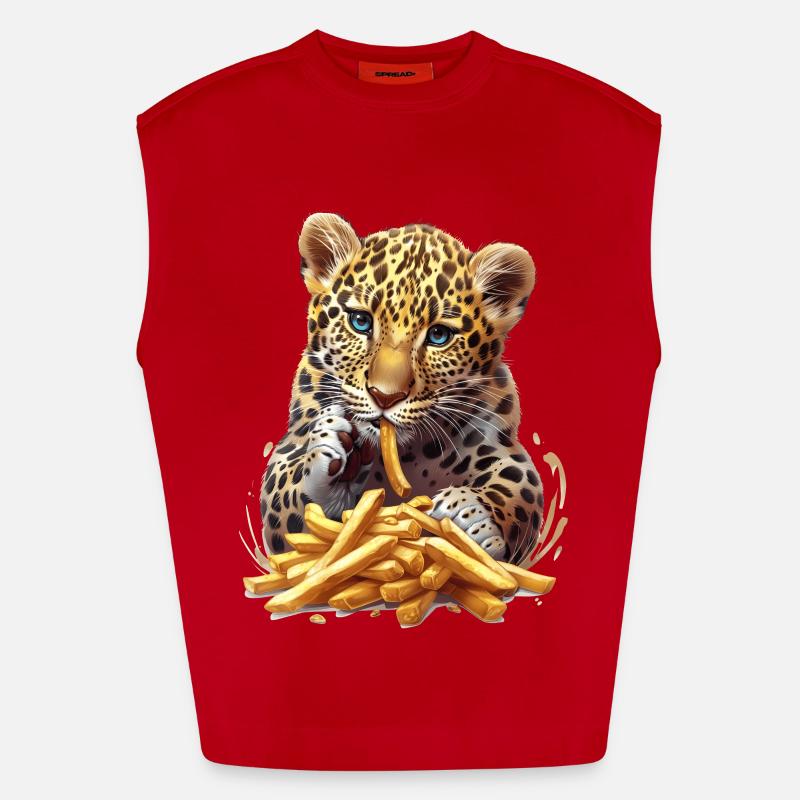 Léopard Débardeur bio épais oversize fabriqué en UE