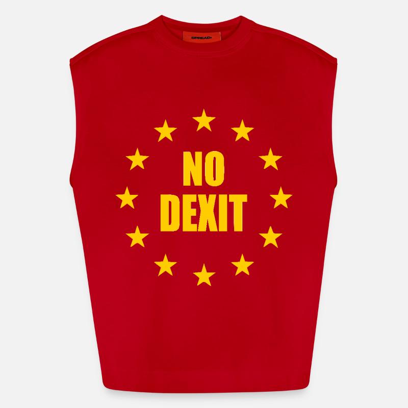 No dexit - Heavyweight Oversized Organic Tank Top Made in EU - red
