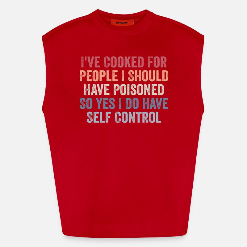 Funny - Heavyweight Oversized Organic Tank Top Made in EU - red