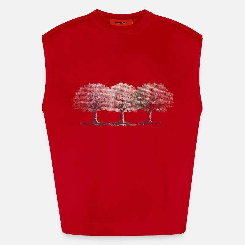 Bunte Bäume bunt Baum Wald Heavyweight Oversized Organic Tank Top Made in EU