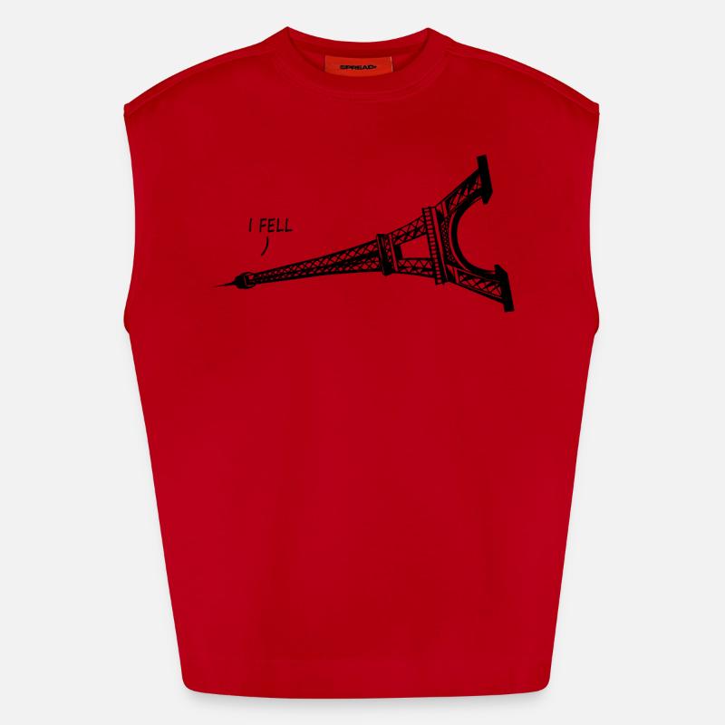 I Fell Grafik Heavyweight Oversized Organic Tank Top Made in EU