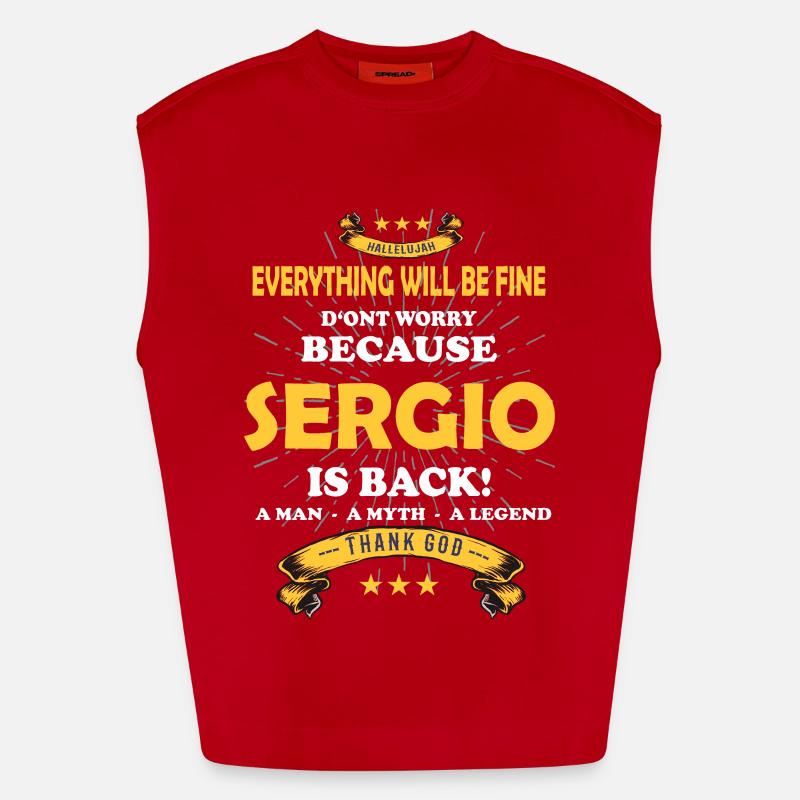 Everything will be fine Sergio Is back Heavyweight Oversized Organic Tank Top Made in EU