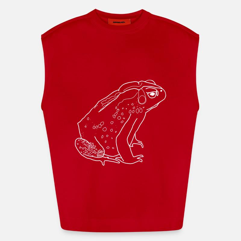 toad - Heavyweight Oversized Organic Tank Top Made in EU - red