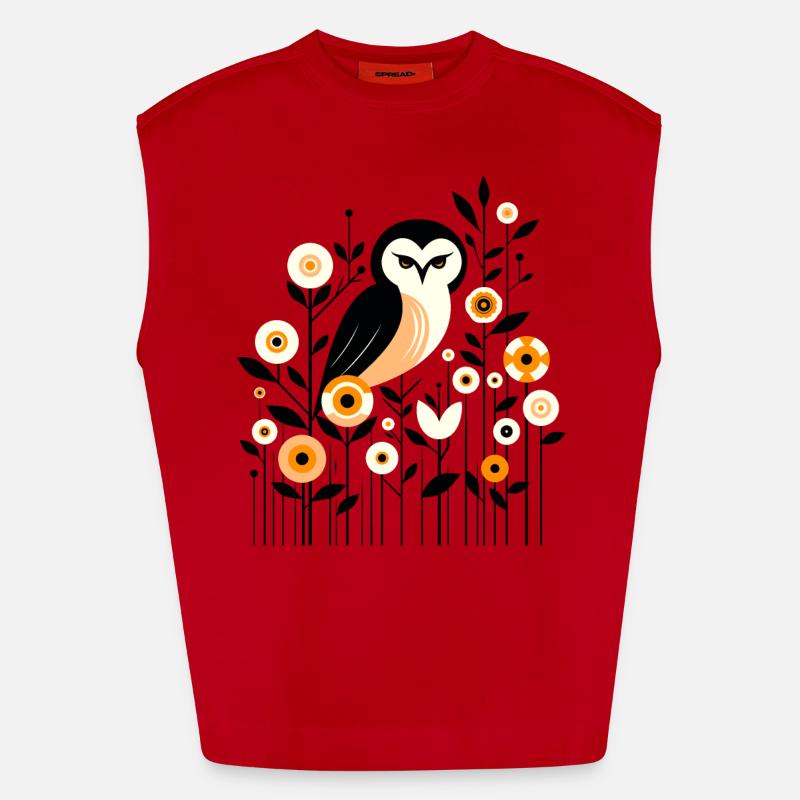 Florale Eule Heavyweight Oversized Organic Tank Top Made in EU