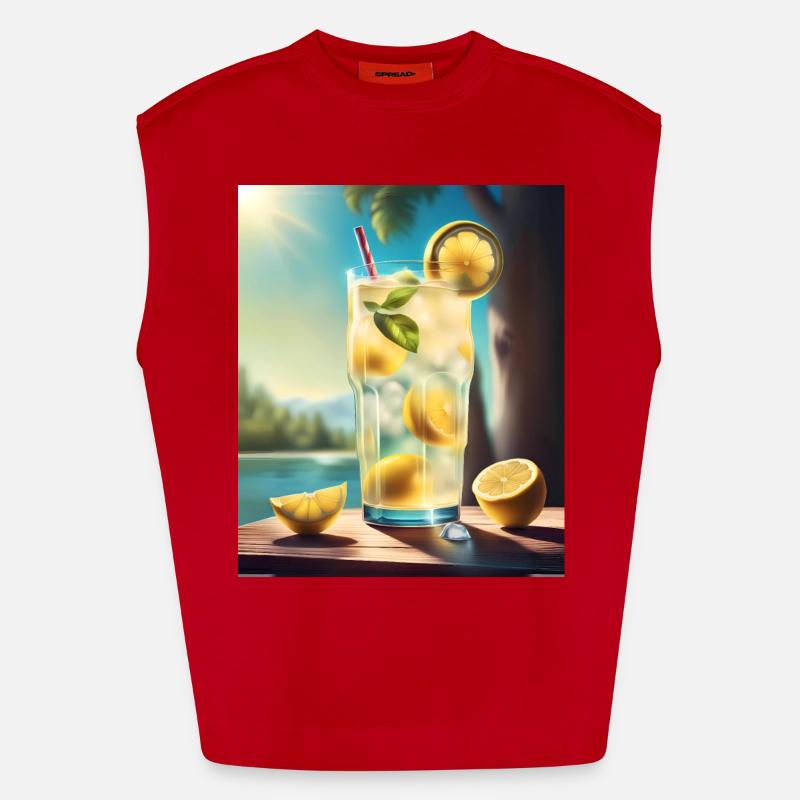 Jus de citron doux Débardeur bio épais oversize fabriqué en UE