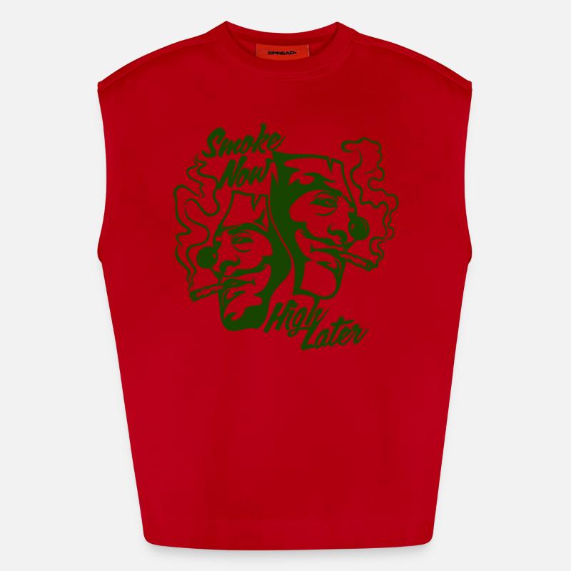 Weed Graphic Heavyweight Oversized Organic Tank Top Made in EU