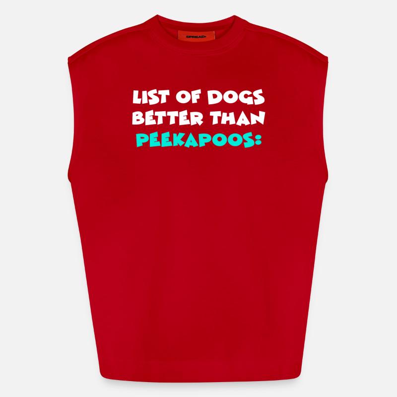 Peekapoo - Heavyweight oversized organic tanktop made in EU - rød