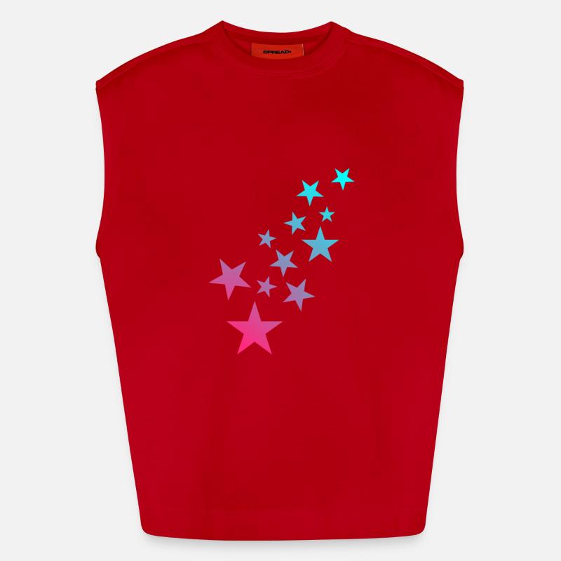 Star symbol asterisk pattern Heavyweight Oversized Organic Tank Top Made in EU