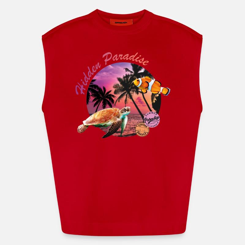 Paradis caché Débardeur bio épais oversize fabriqué en UE