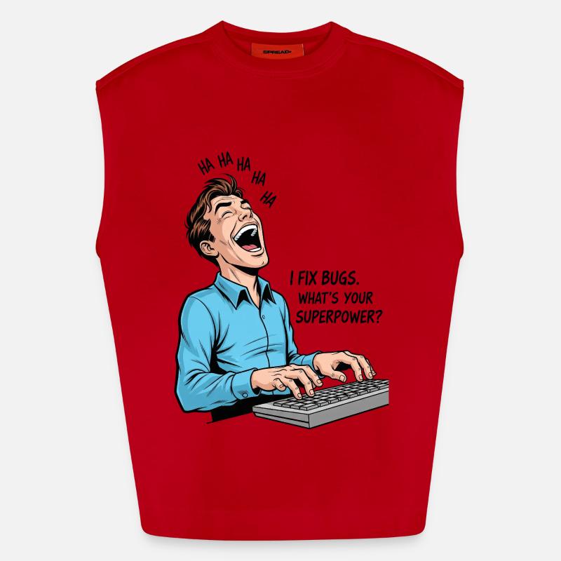 Bug-Fixer: My superpower as a programmer! Heavyweight Oversized Organic Tank Top Made in EU