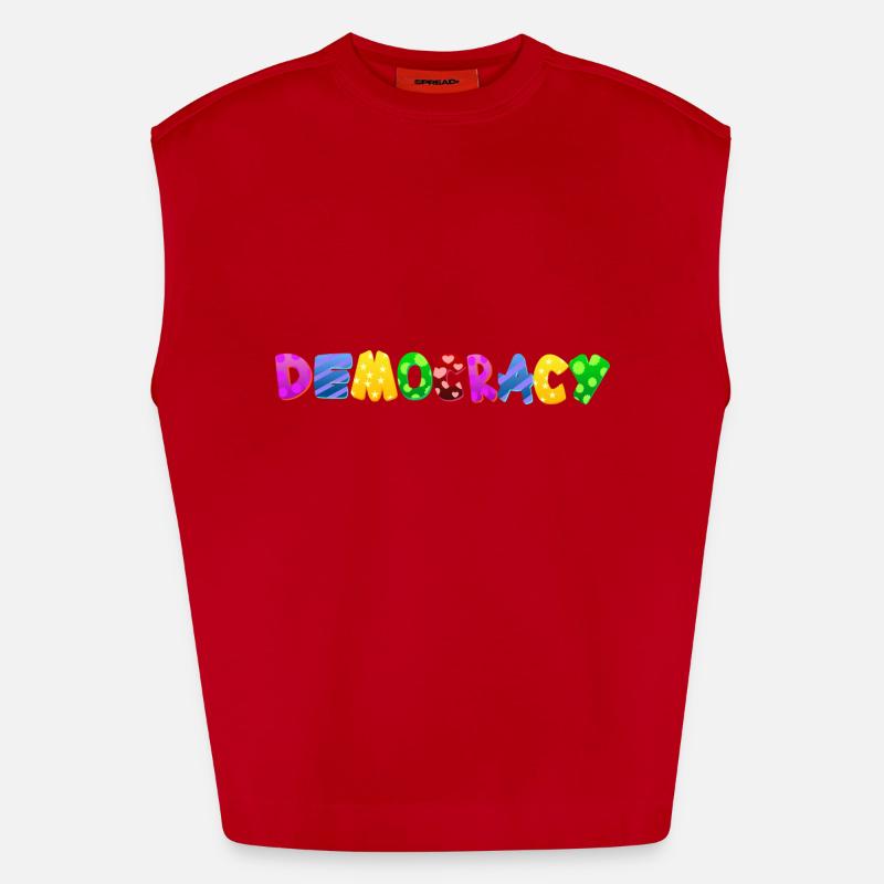 Stop AfD against right, democracy, diversity, left Heavyweight Oversized Organic Tank Top Made in EU