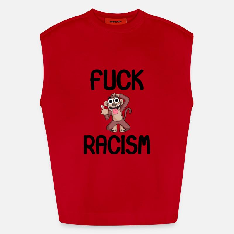 Against racism Heavyweight Oversized Organic Tank Top Made in EU