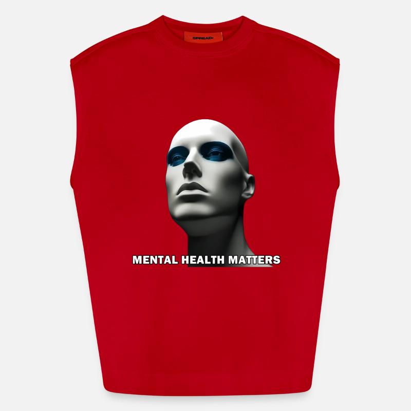 Bless you - Heavyweight Oversized Organic Tank Top Made in EU - red