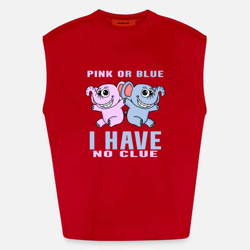 Pink oder Blau - Heavyweight Oversized Organic Tank Top Made in EU - Rot