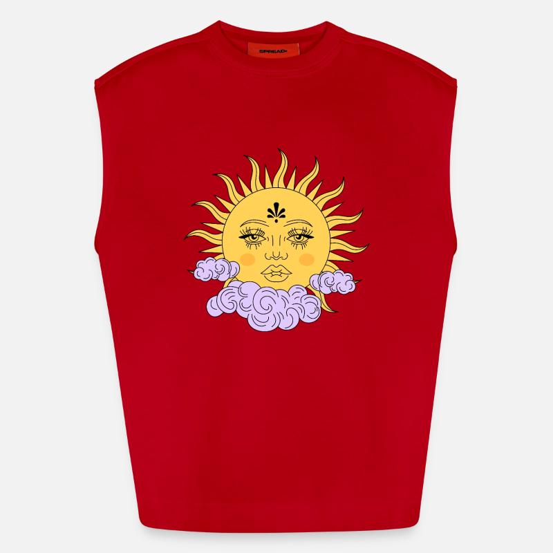 Clouds and sun Heavyweight Oversized Organic Tank Top Made in EU